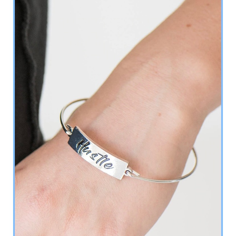 Nwt Paparazzi Hustle Hard Silver Toned Bracelet Nwt Paparazzi Hustle Hard Silver Toned Bracelet